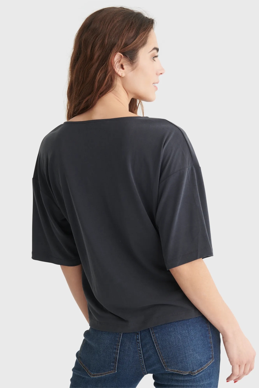 RELAXED-FIT V-NECK KNIT TOP, image 5