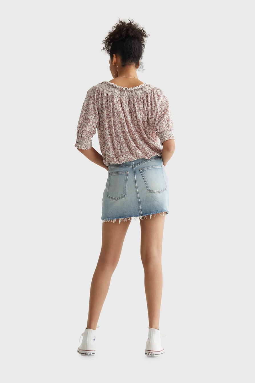 SHORT SLEEVE TIE FRONT PEASANT, image 5