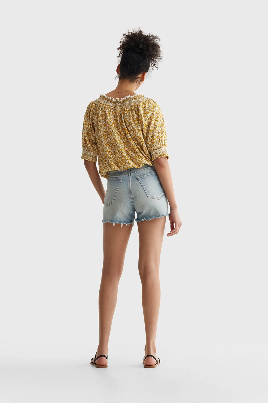 SHORT SLEEVE TIE FRONT PEASANT, image 5
