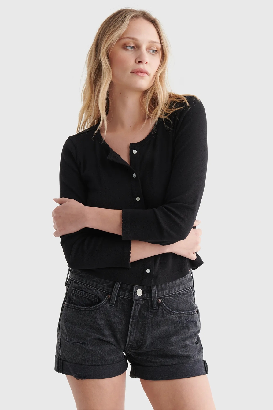 POINTELLE-KNIT CARDIGAN, image 2