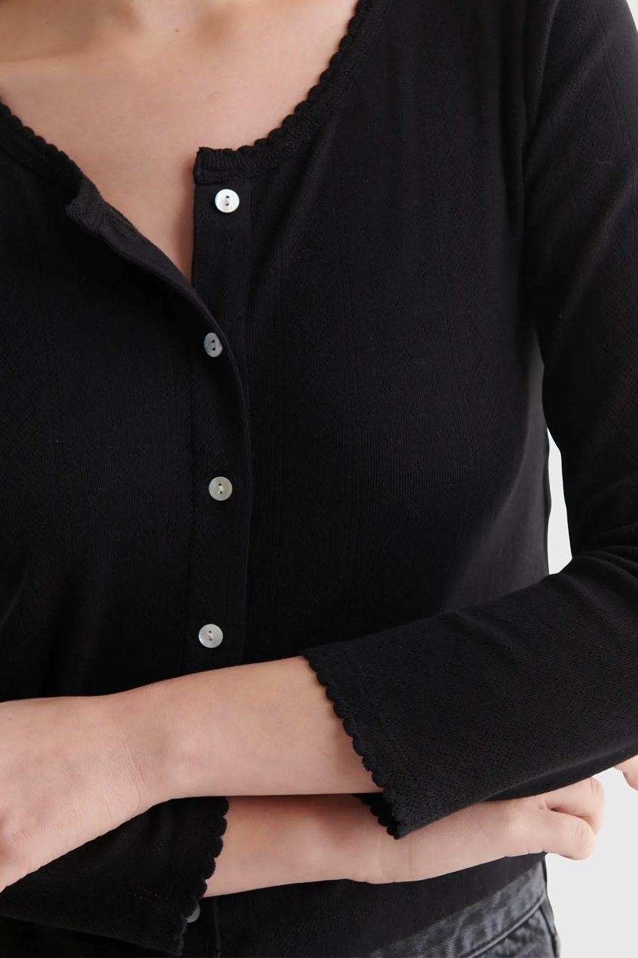POINTELLE-KNIT CARDIGAN, image 4