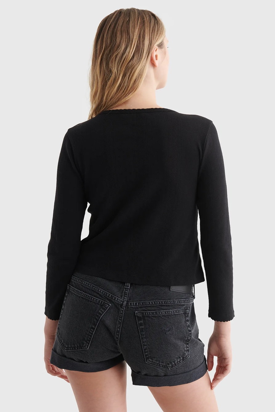 POINTELLE-KNIT CARDIGAN, image 5