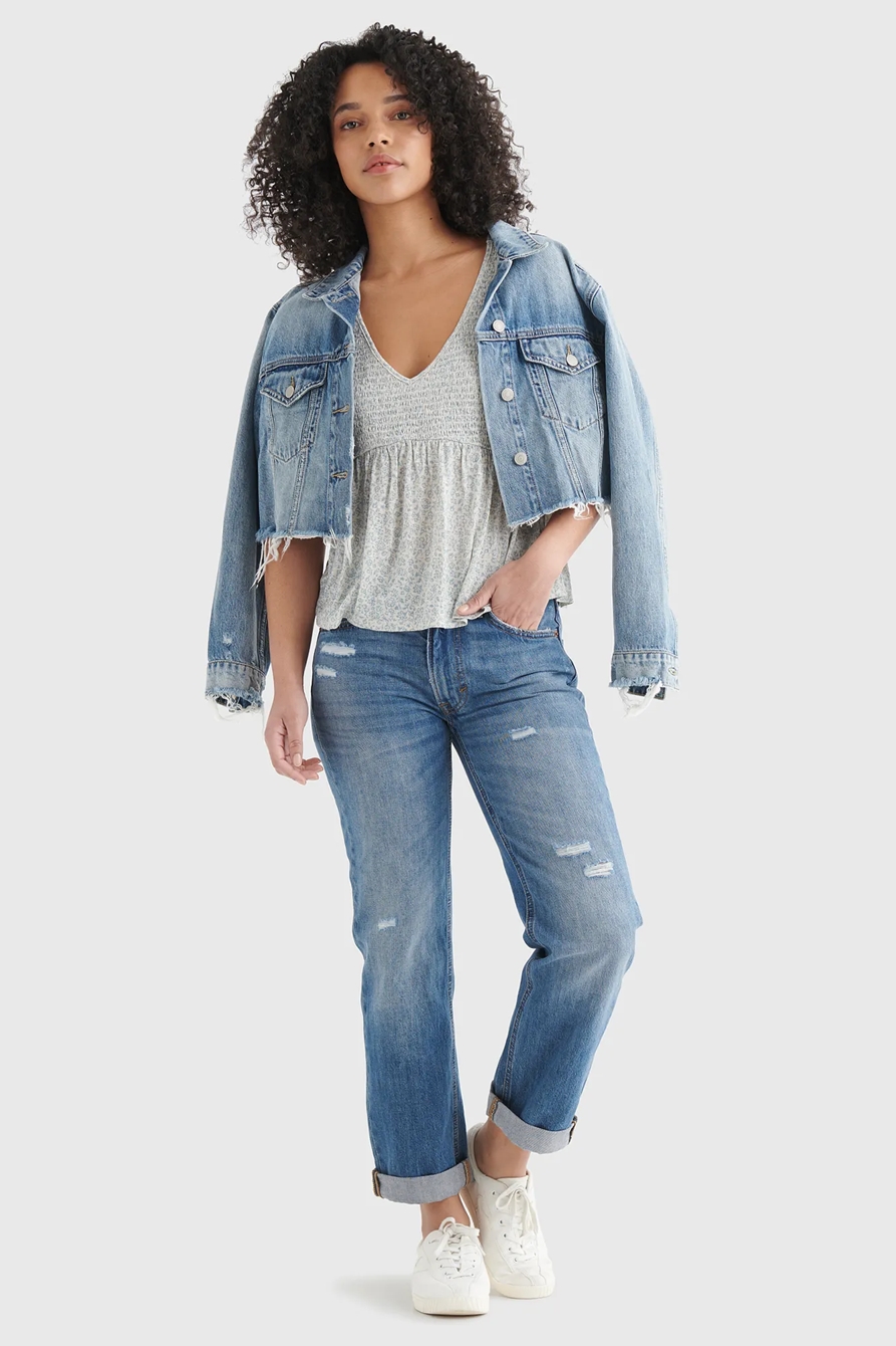SMOCKED BABYDOLL TOP, image 2