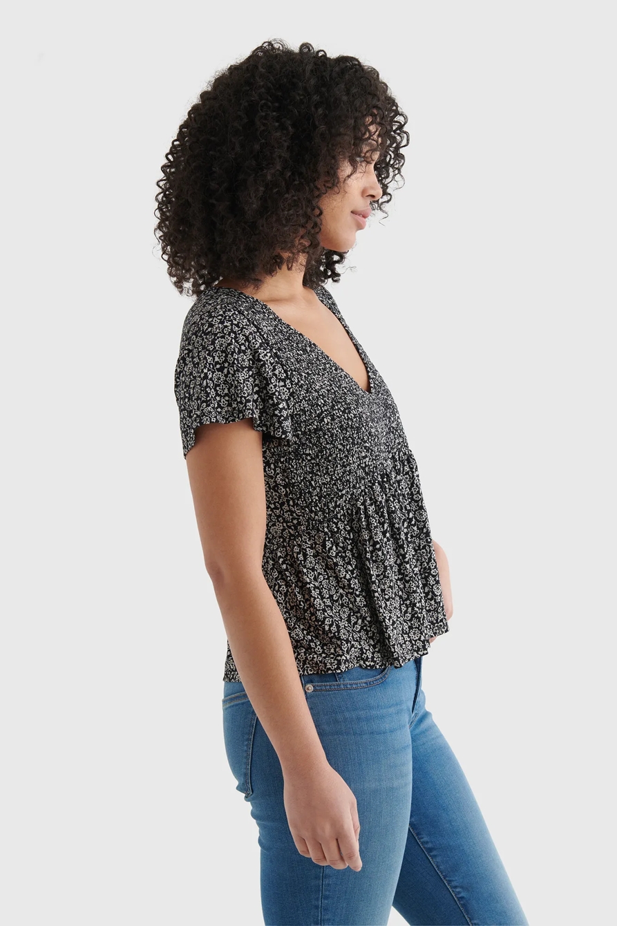 SMOCKED BABYDOLL TOP, image 3