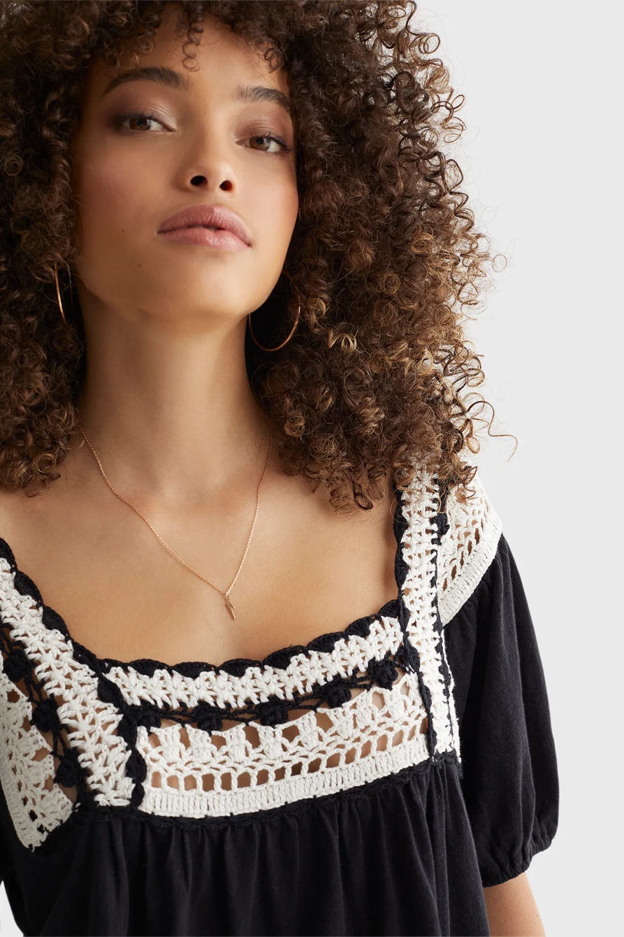 SQUARE NECK CROCHET TOP, image 5