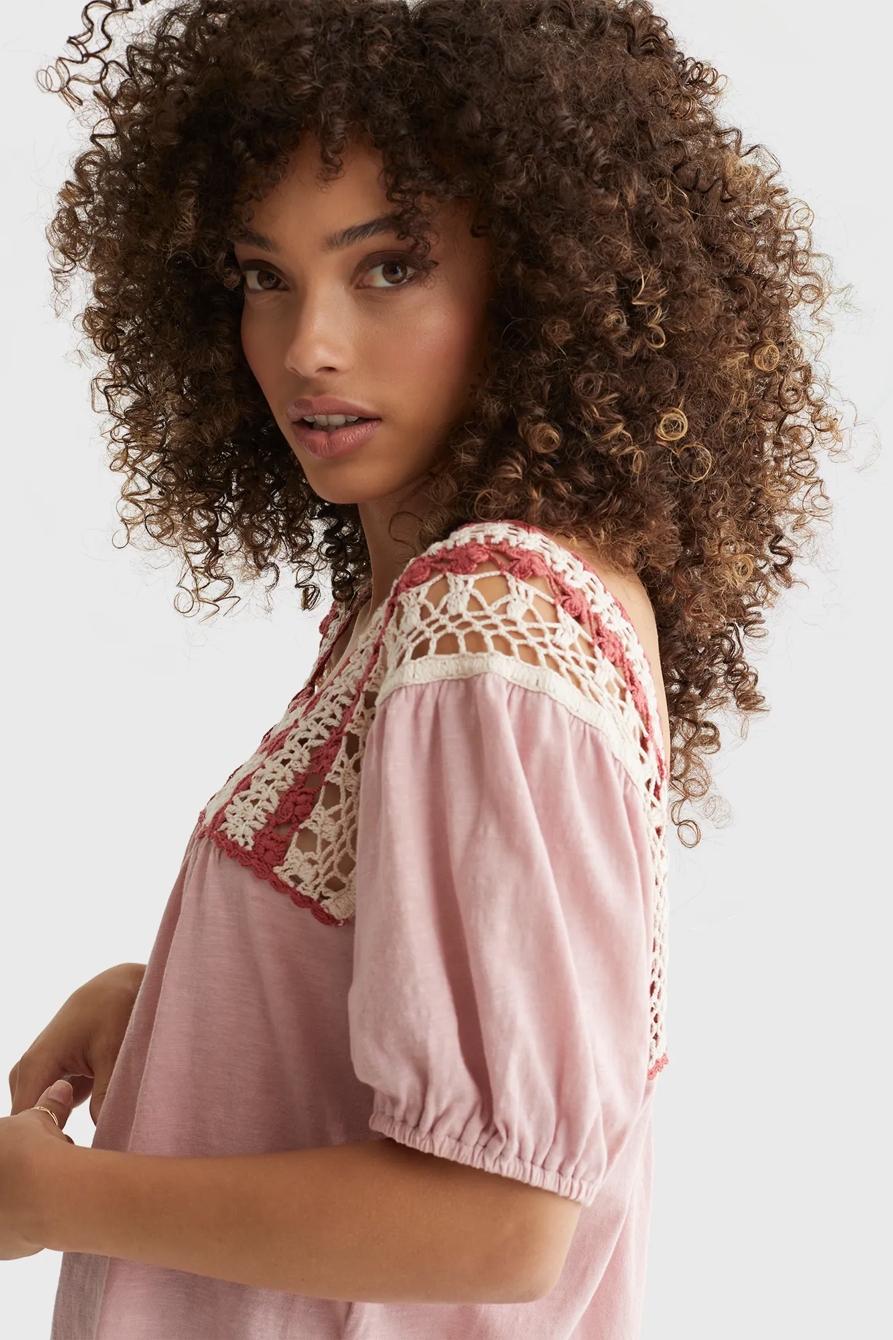 SQUARE NECK CROCHET TOP, image 5