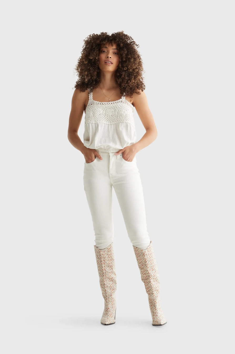 SQUARE NECK CROCHET TANK, image 2