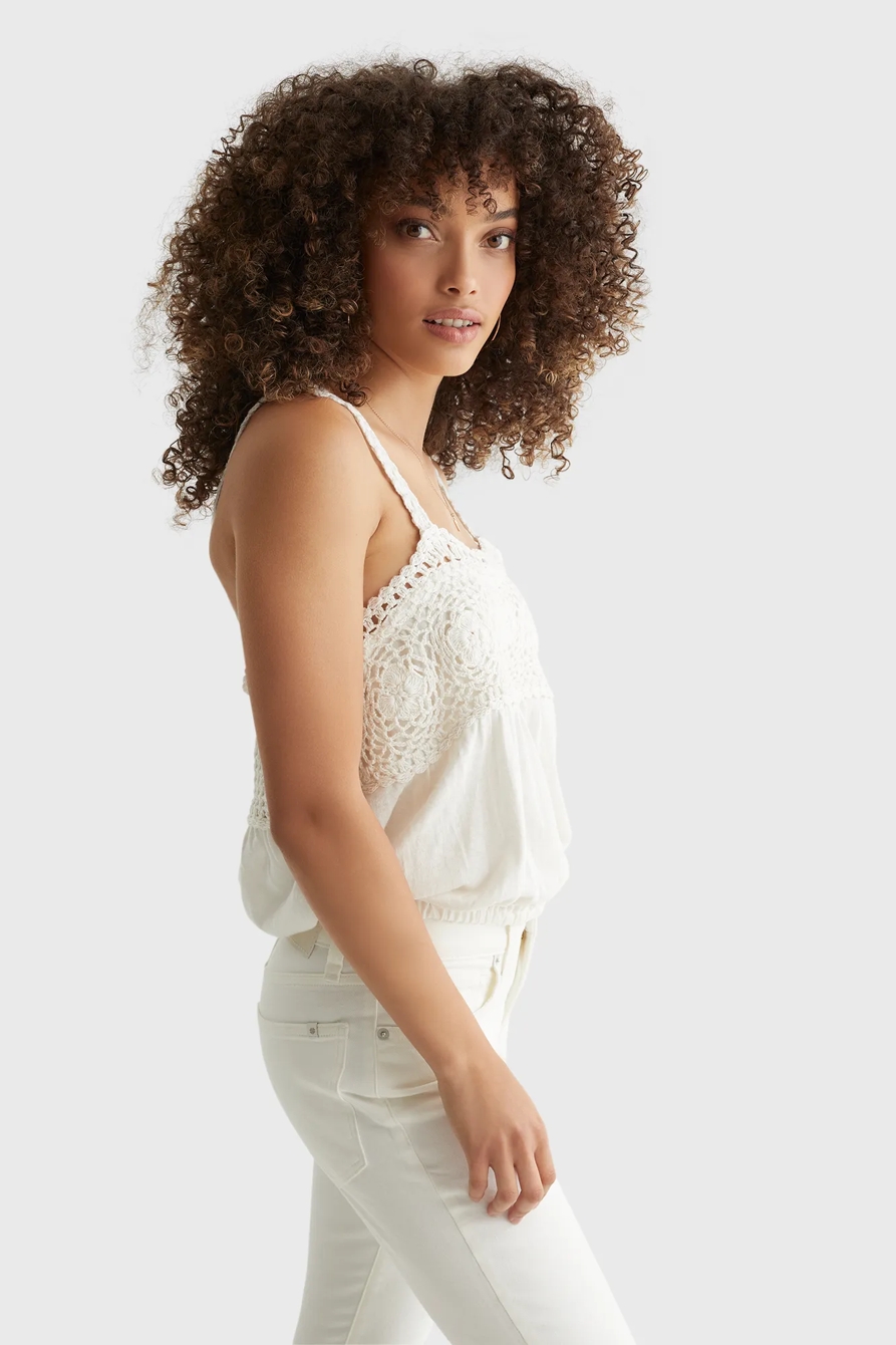 SQUARE NECK CROCHET TANK, image 3