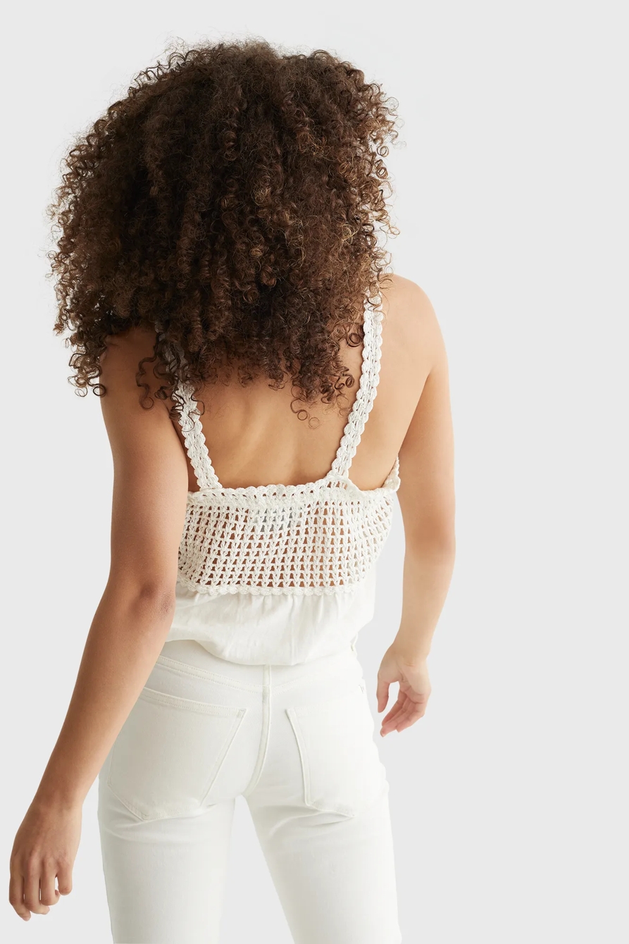SQUARE NECK CROCHET TANK, image 4