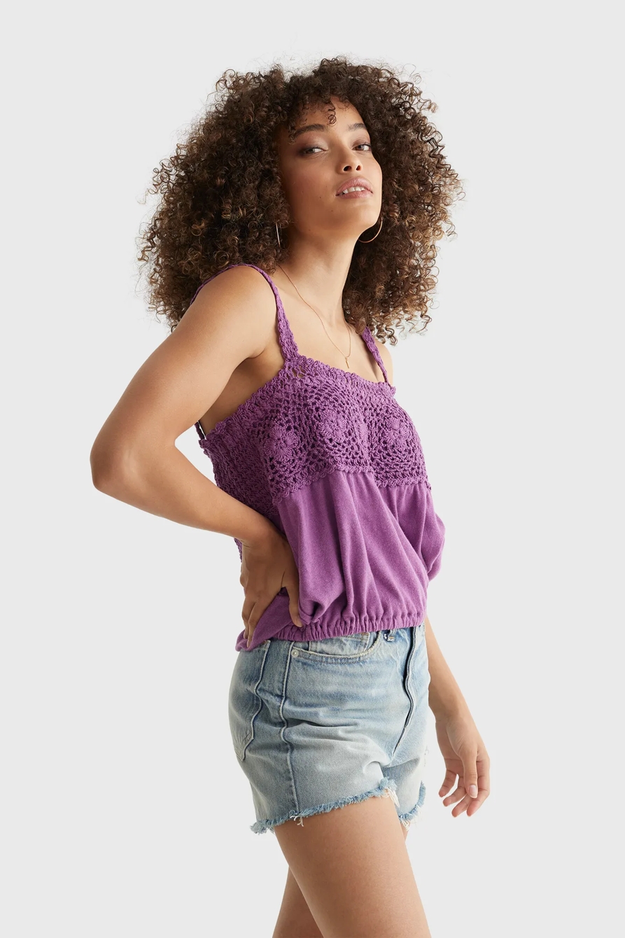 SQUARE NECK CROCHET TANK, image 3