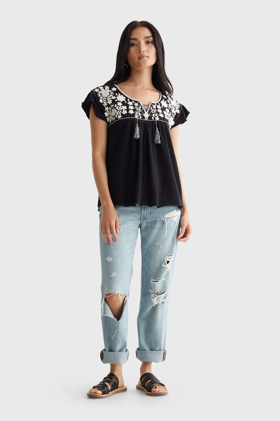 EMBROIDERED BOHO BLOUSE, image 2