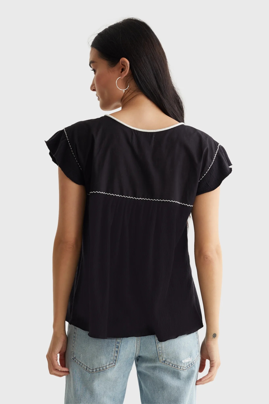 EMBROIDERED BOHO BLOUSE, image 4