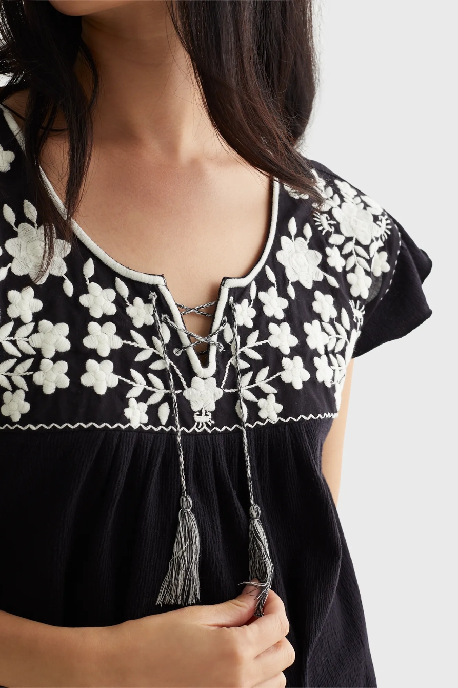 EMBROIDERED BOHO BLOUSE, image 5