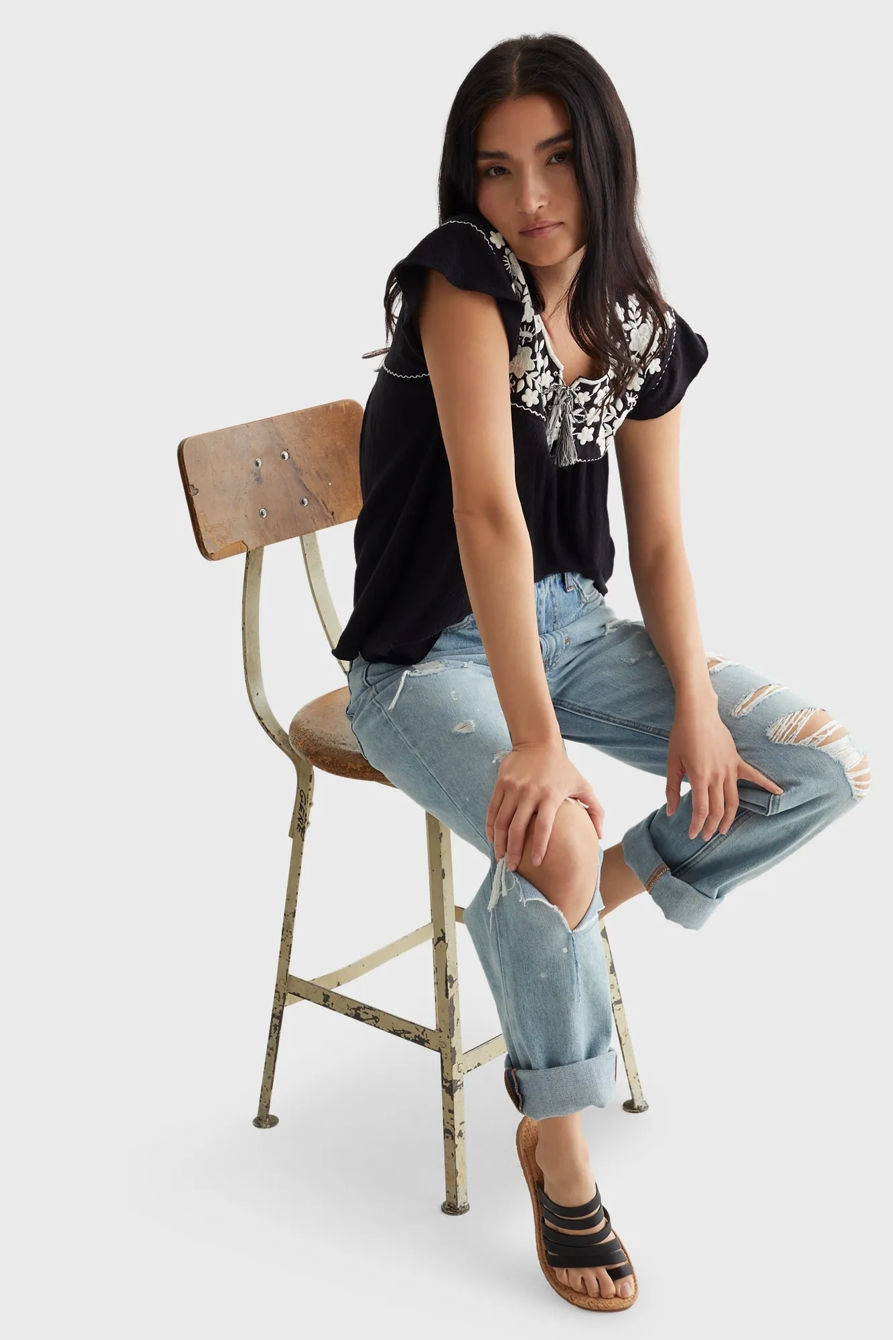 EMBROIDERED BOHO BLOUSE, image 6