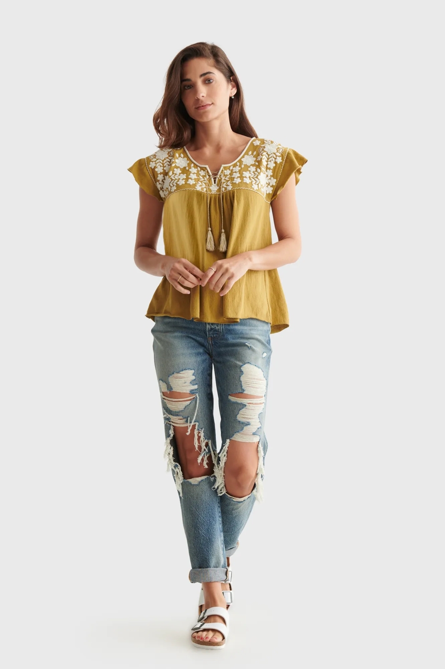 EMBROIDERED BOHO BLOUSE, image 2