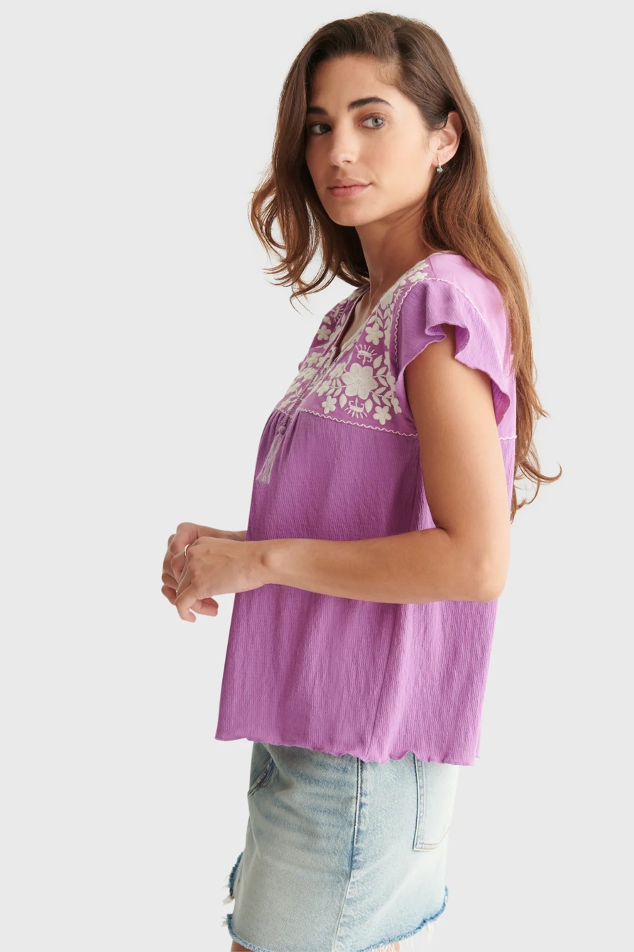 EMBROIDERED BOHO BLOUSE, image 3