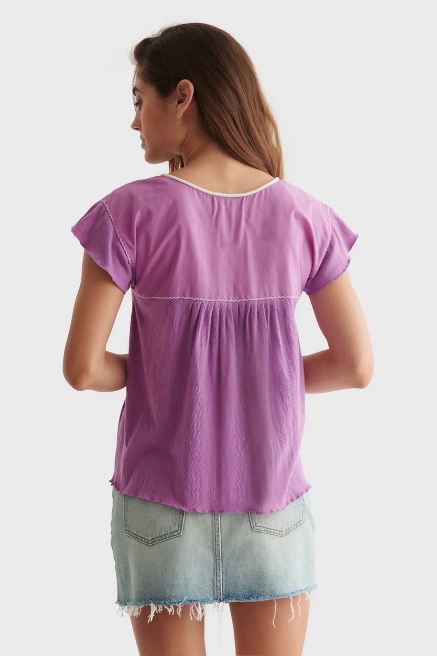 EMBROIDERED BOHO BLOUSE, image 4