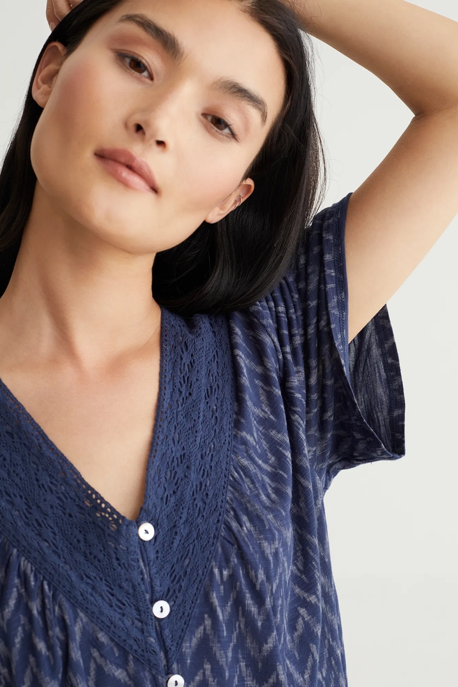 SHORT SLEEVE BOHO BLOUSE, image 5