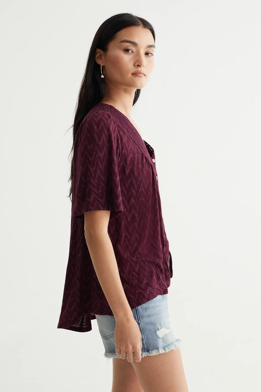SHORT SLEEVE BOHO BLOUSE, image 3
