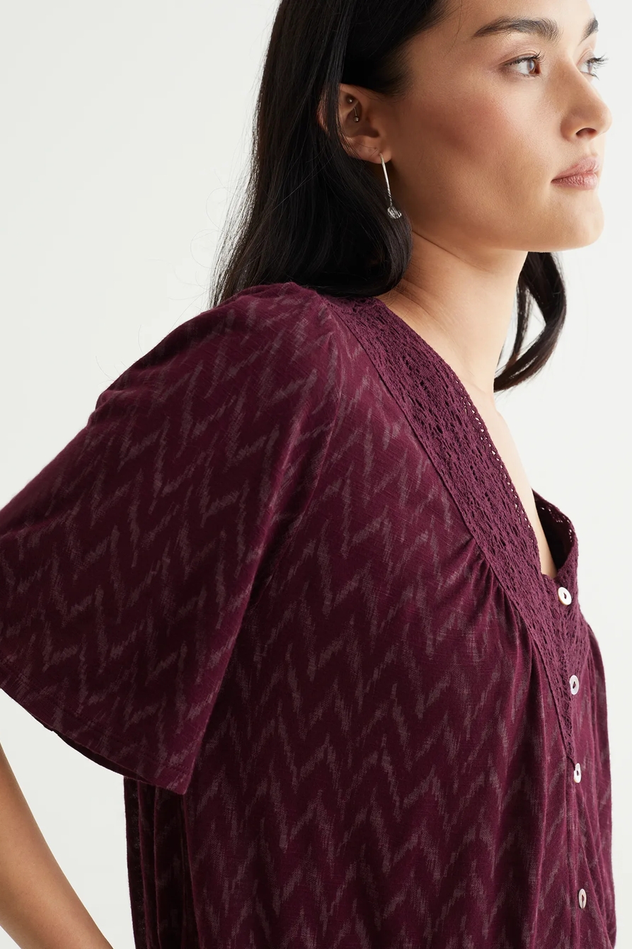 SHORT SLEEVE BOHO BLOUSE, image 5