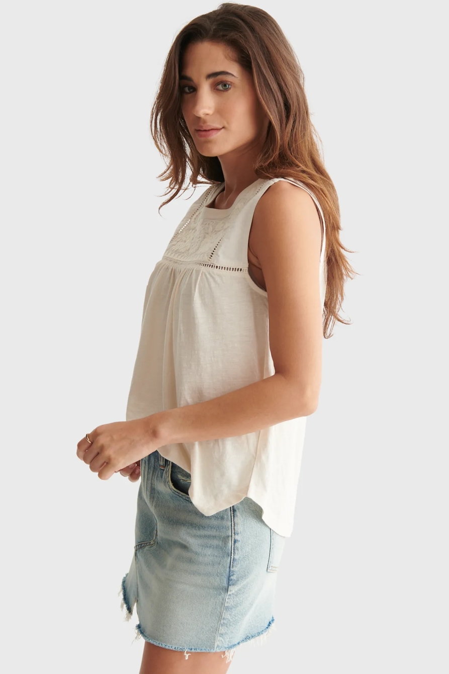 EMBROIDERED SLEEVELESS TOP, image 3