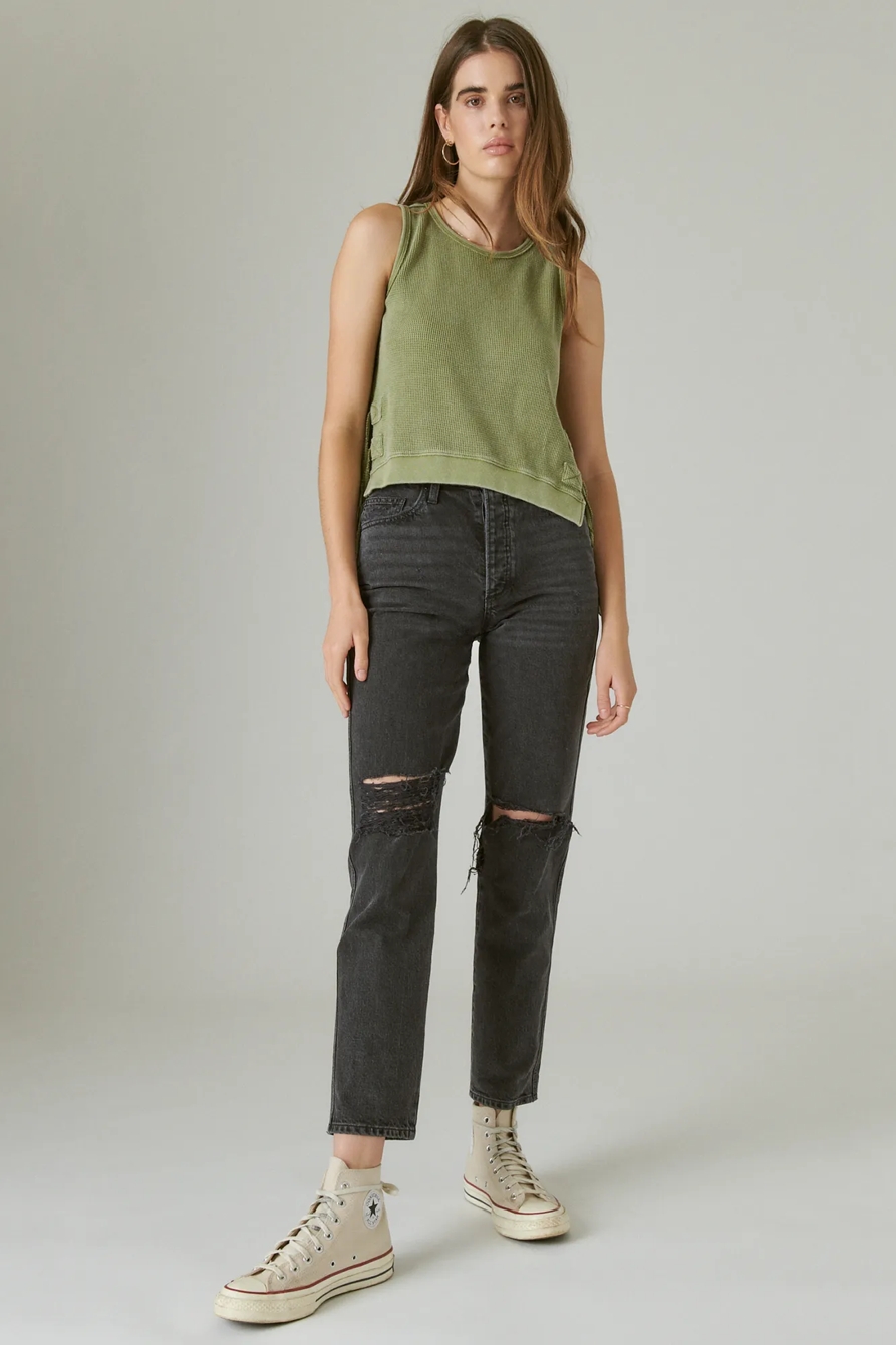 SLEEVELESS SIDE TIE HI-LOW TANK, image 2