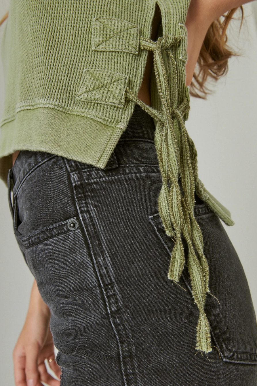 SLEEVELESS SIDE TIE HI-LOW TANK, image 5