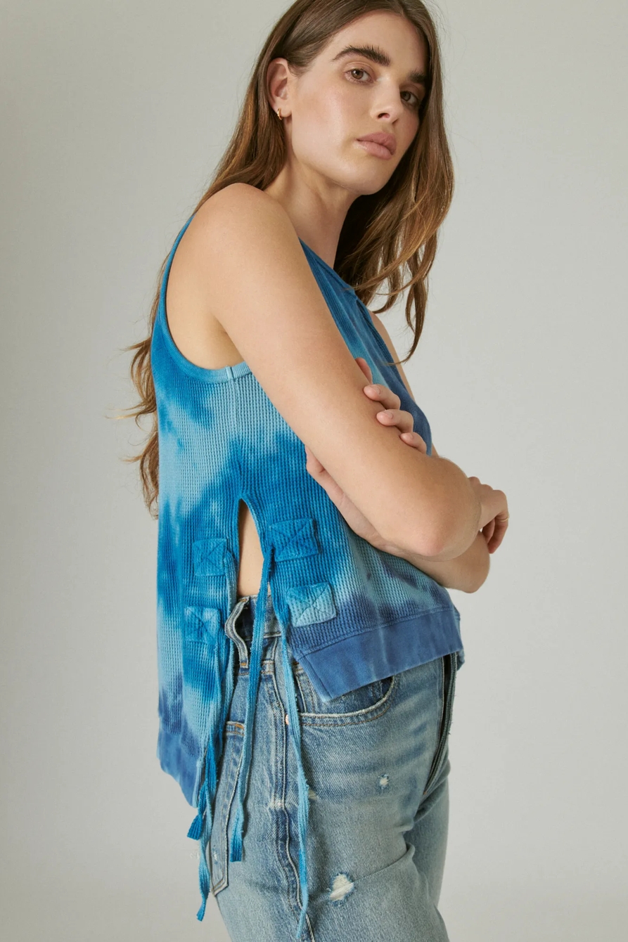 SLEEVELESS SIDE TIE HI-LOW TANK, image 3