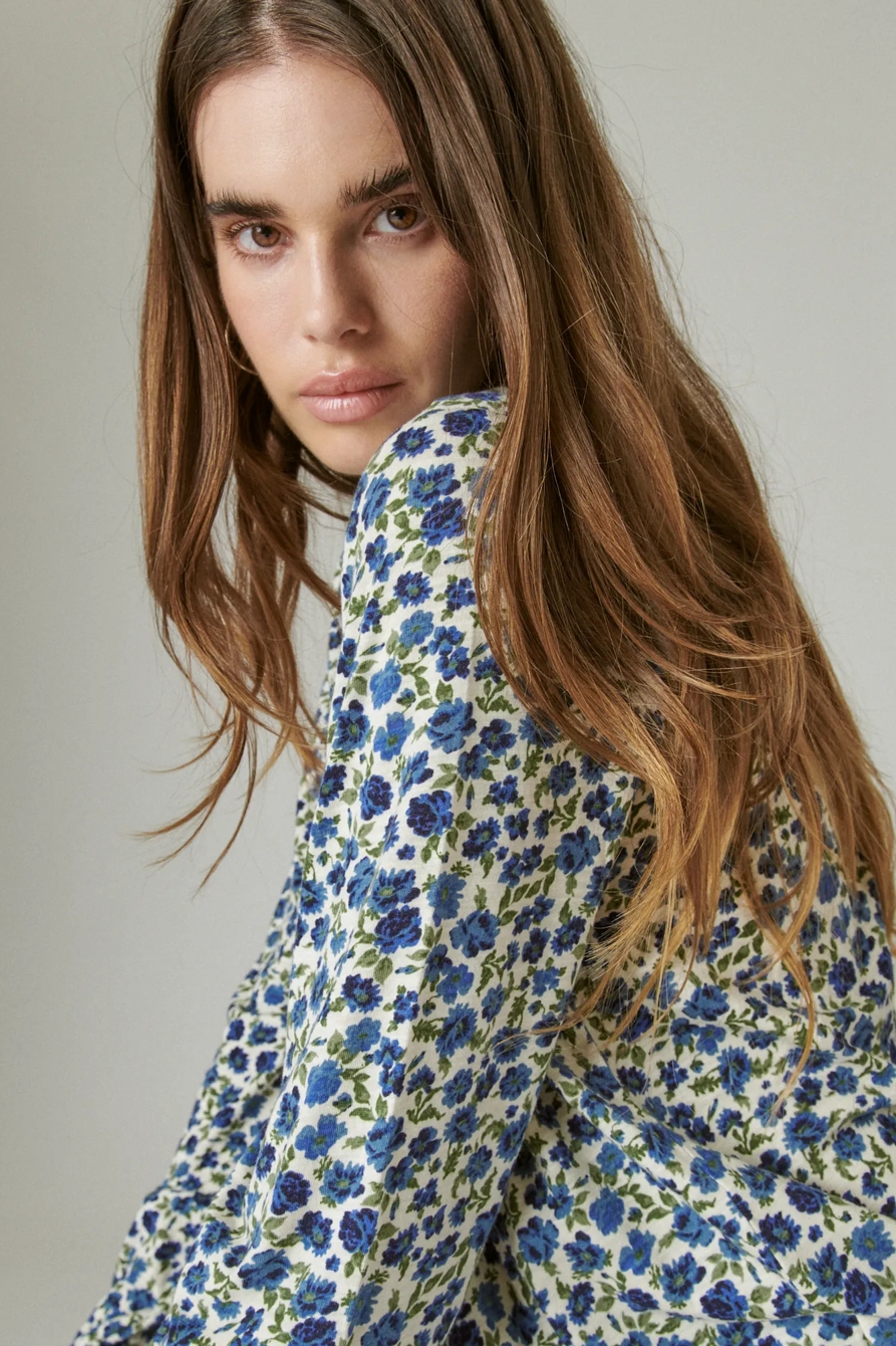 PLEATED V-NECK KNIT TOP, image 7