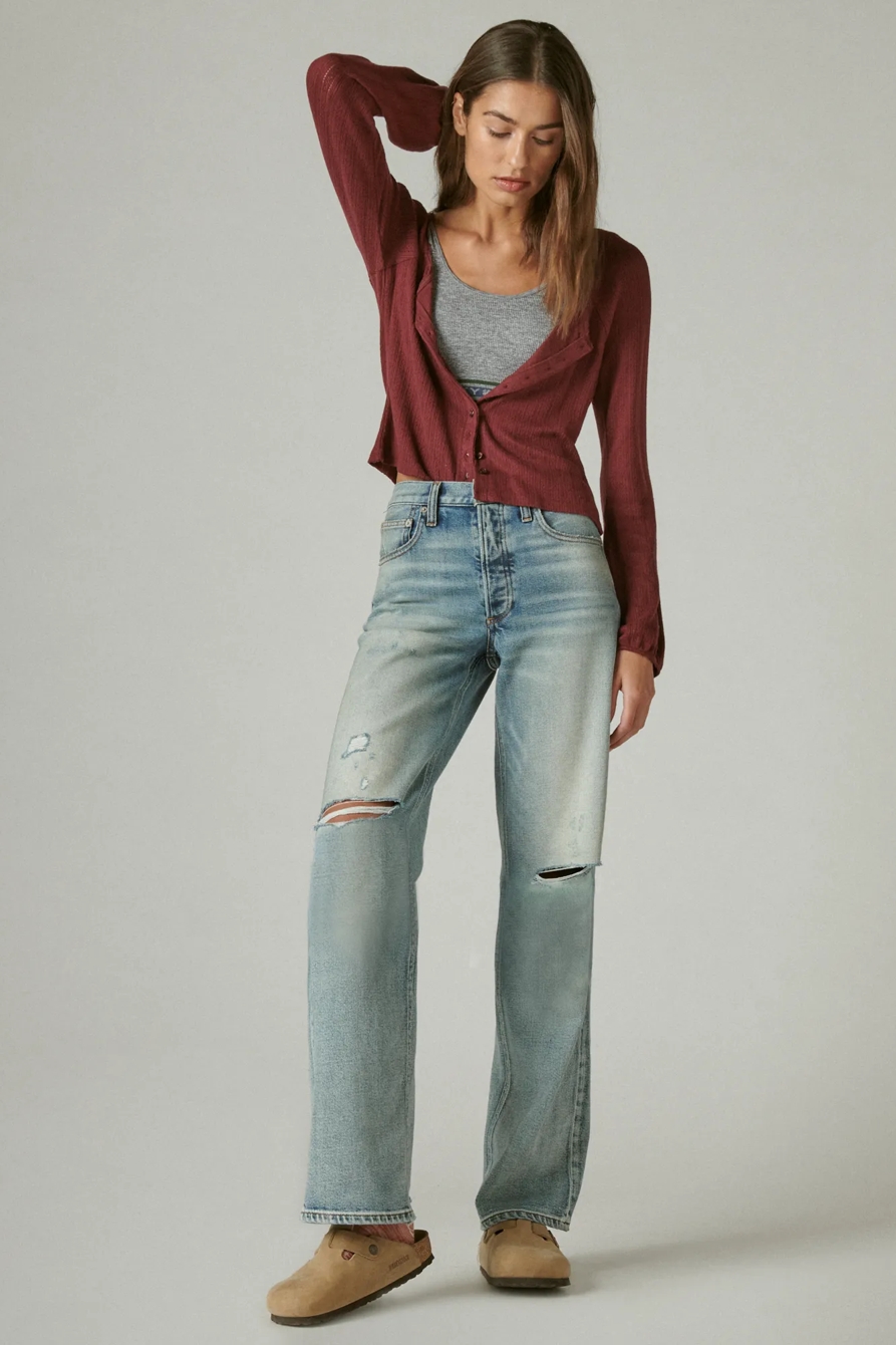 SQUARE NECK POINTELLE BUTTON FRONT TOP, image 2