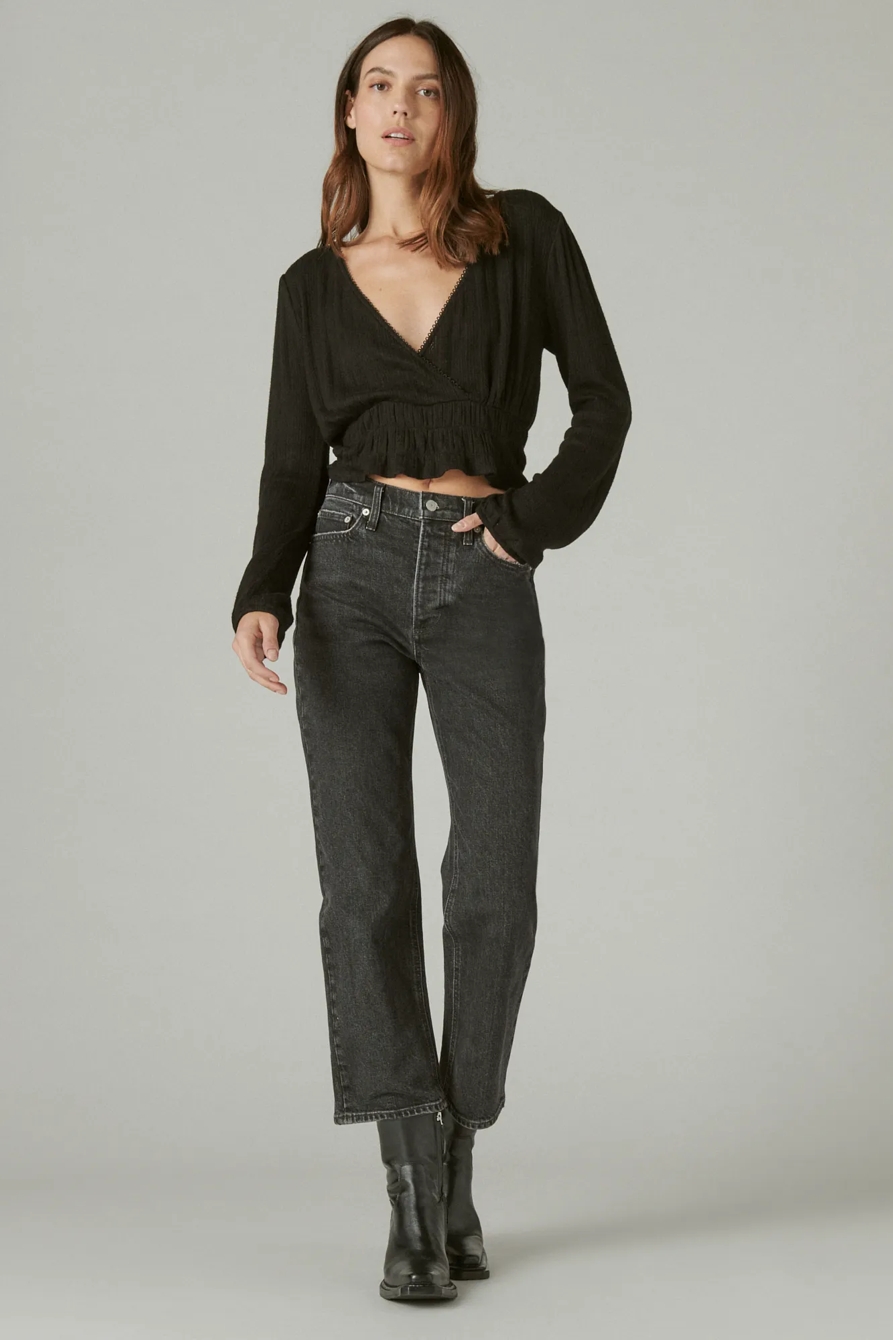 POINTELLE SURPLICE TOP, image 2