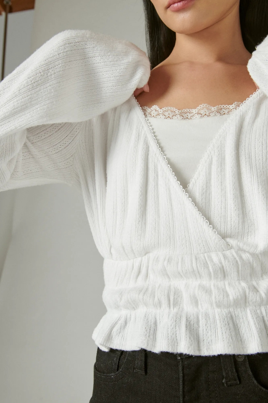 POINTELLE SURPLICE TOP, image 5