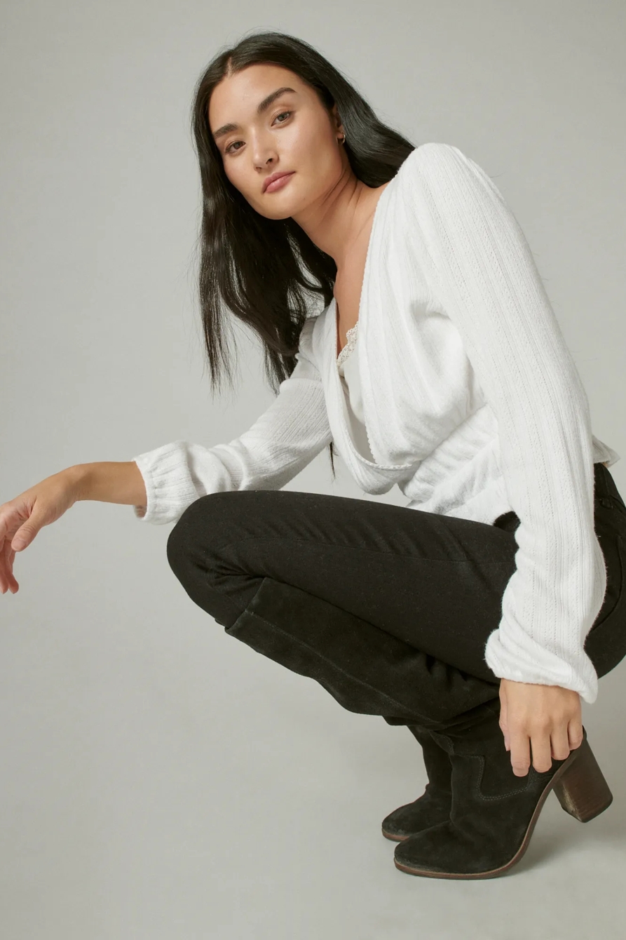 POINTELLE SURPLICE TOP, image 6