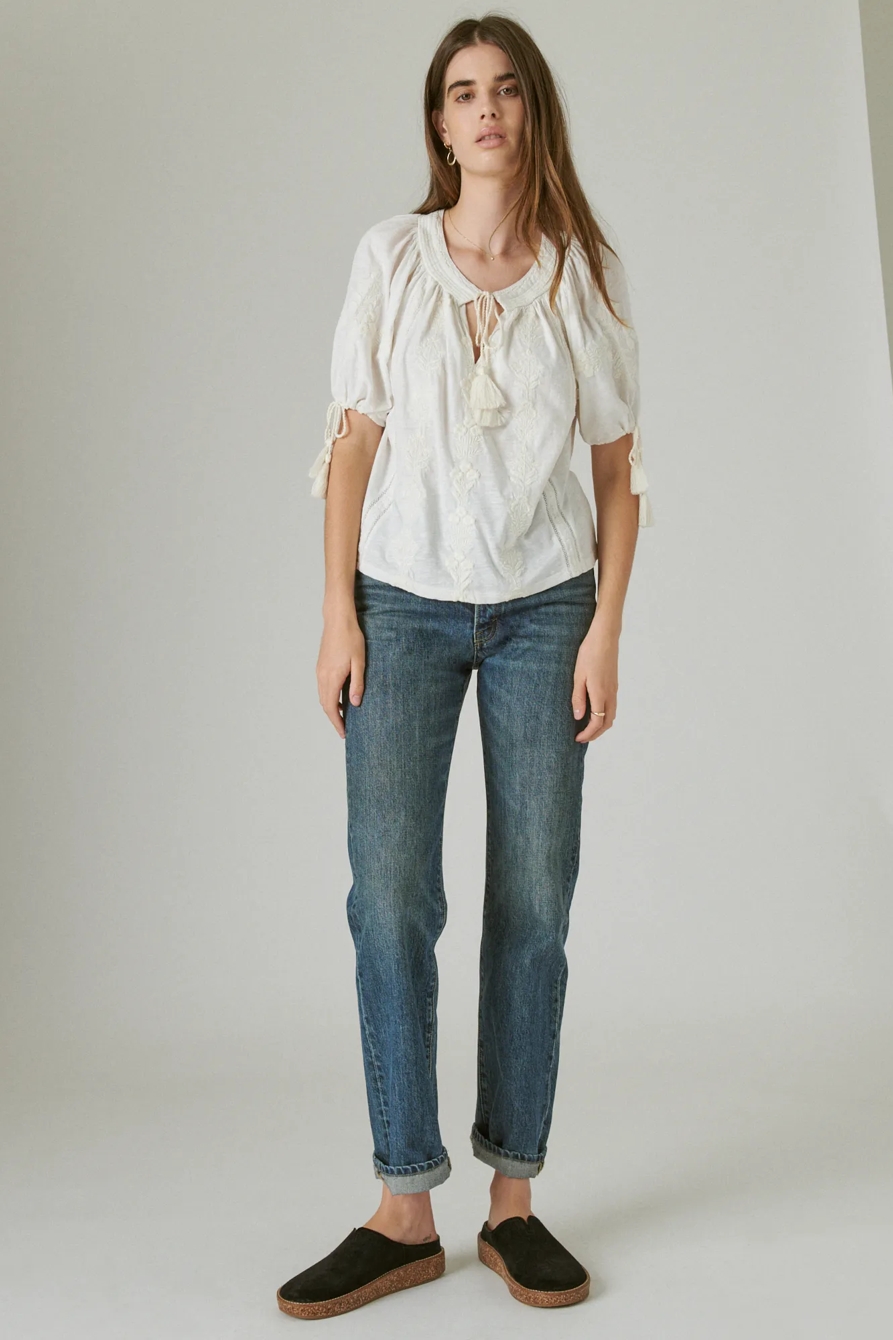 EMBROIDERED SHORT SLEEVE BLOUSE, image 2