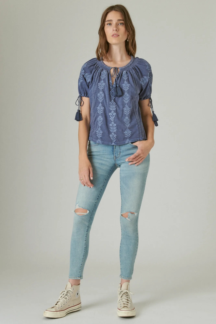 EMBROIDERED SHORT SLEEVE BLOUSE, image 2