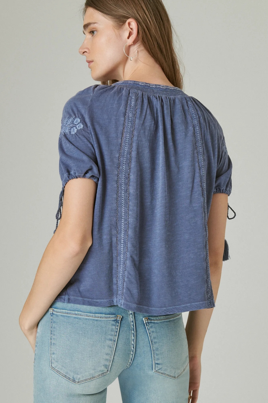 EMBROIDERED SHORT SLEEVE BLOUSE, image 4