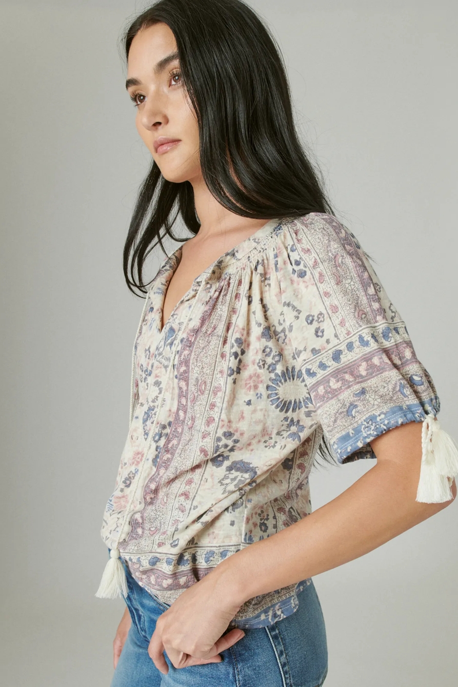 PRINTED SHORT SLEEVE BLOUSE, image 3