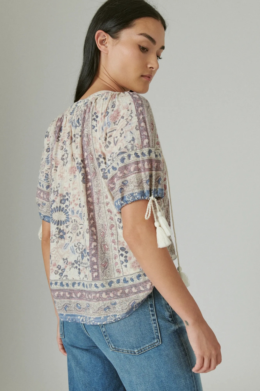 PRINTED SHORT SLEEVE BLOUSE, image 4