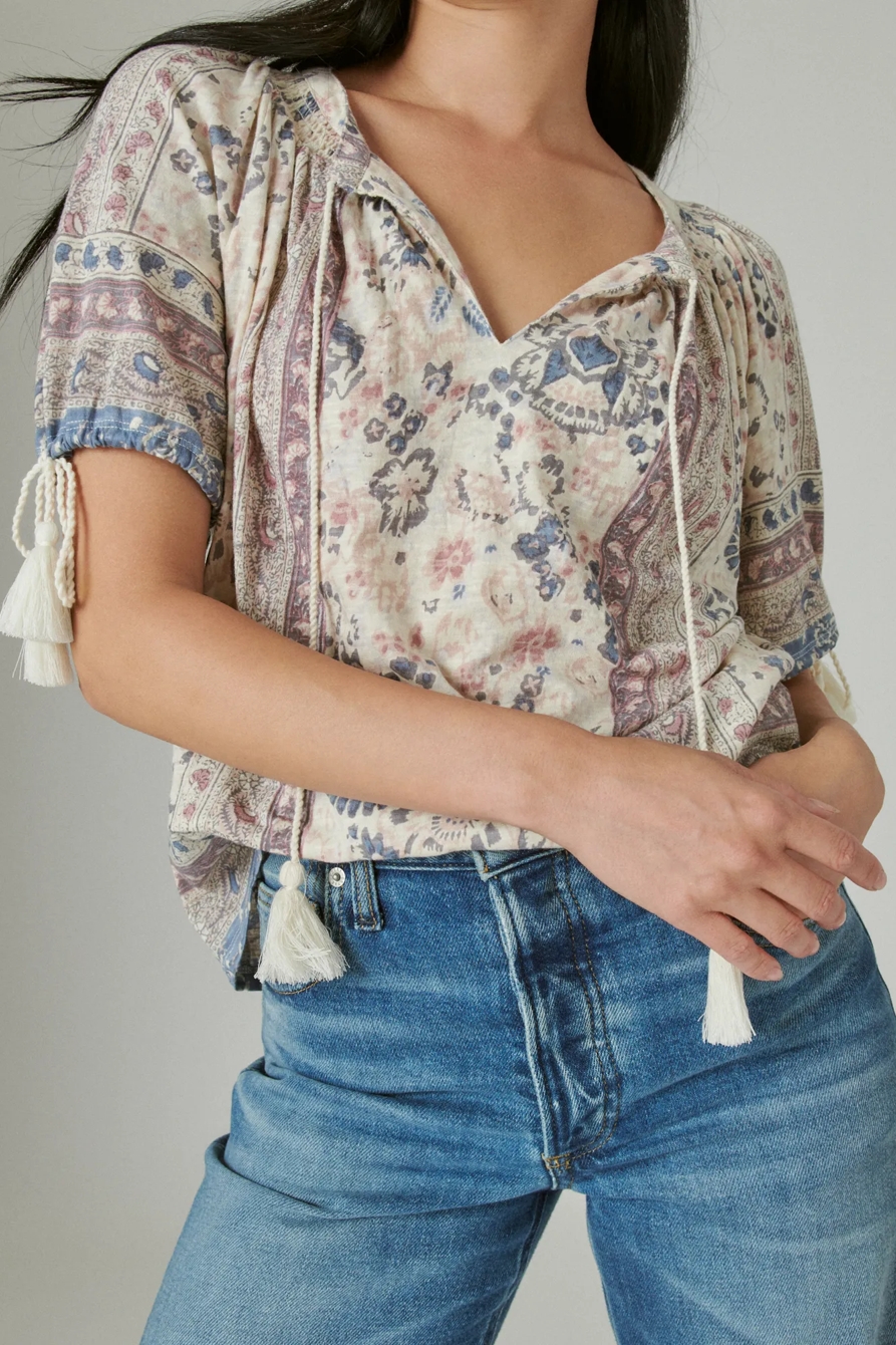 PRINTED SHORT SLEEVE BLOUSE, image 6