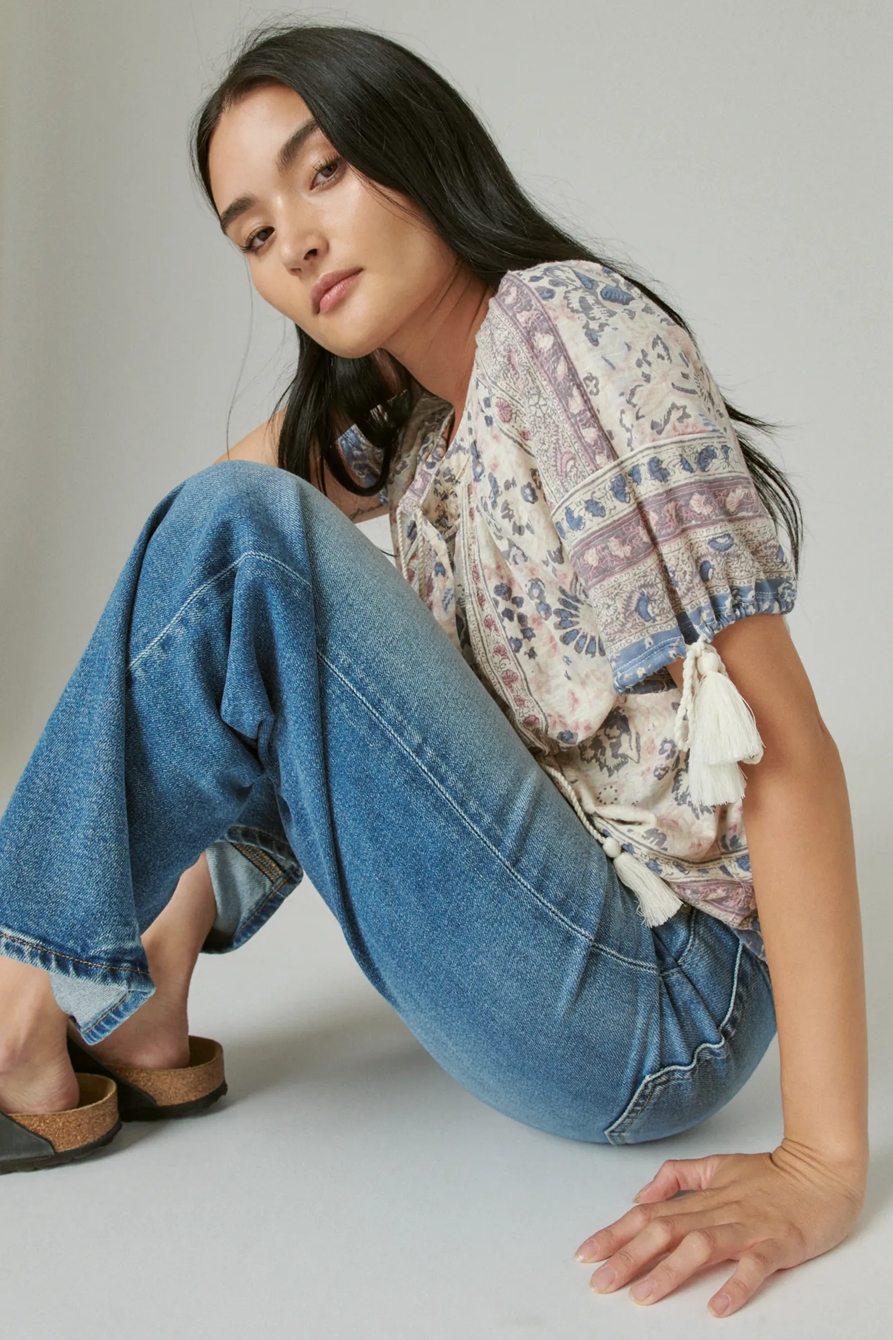 PRINTED SHORT SLEEVE BLOUSE, image 7