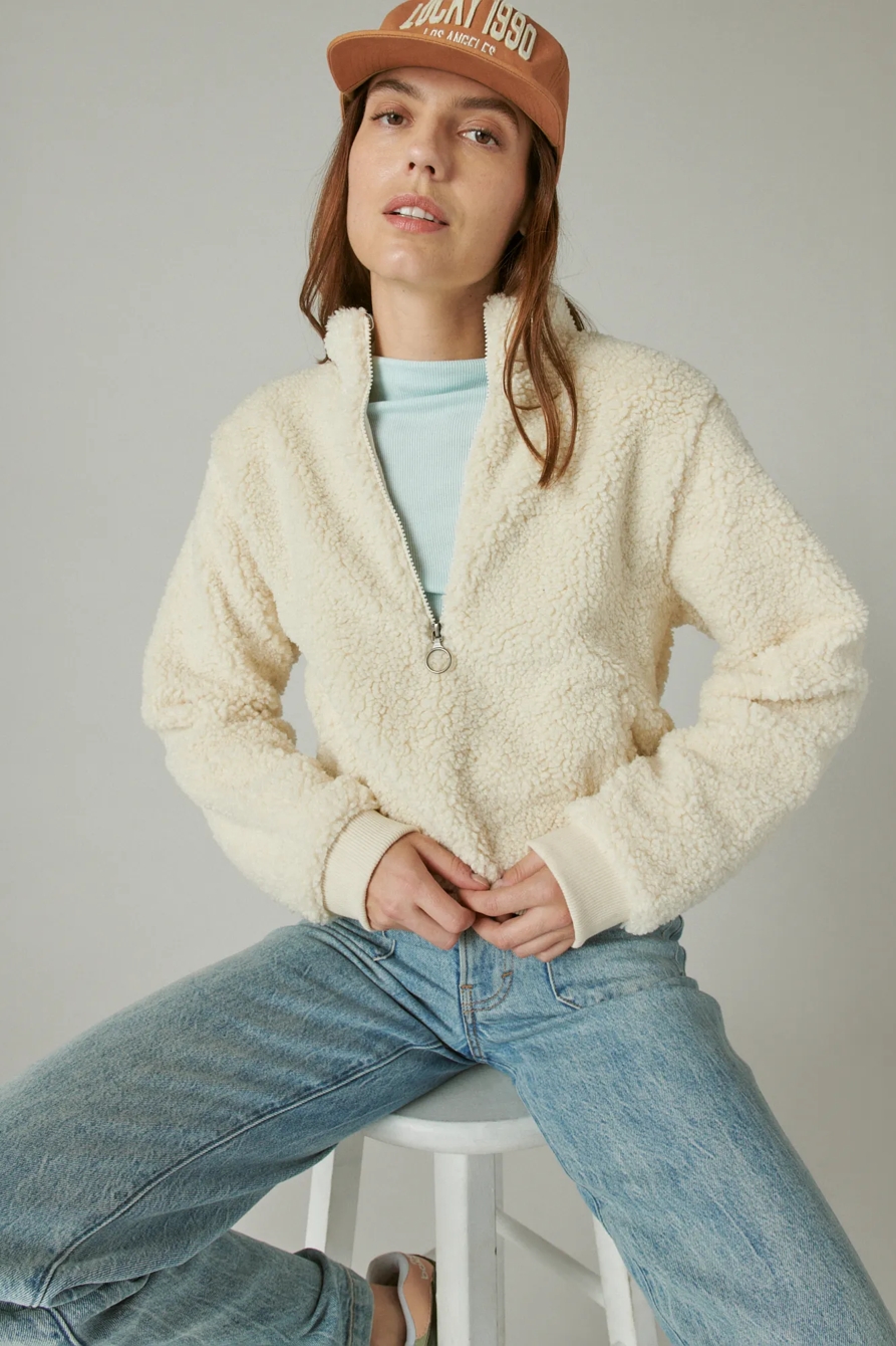 RIBBED MOCK NECK LONG SLEEVE TOP, image 6