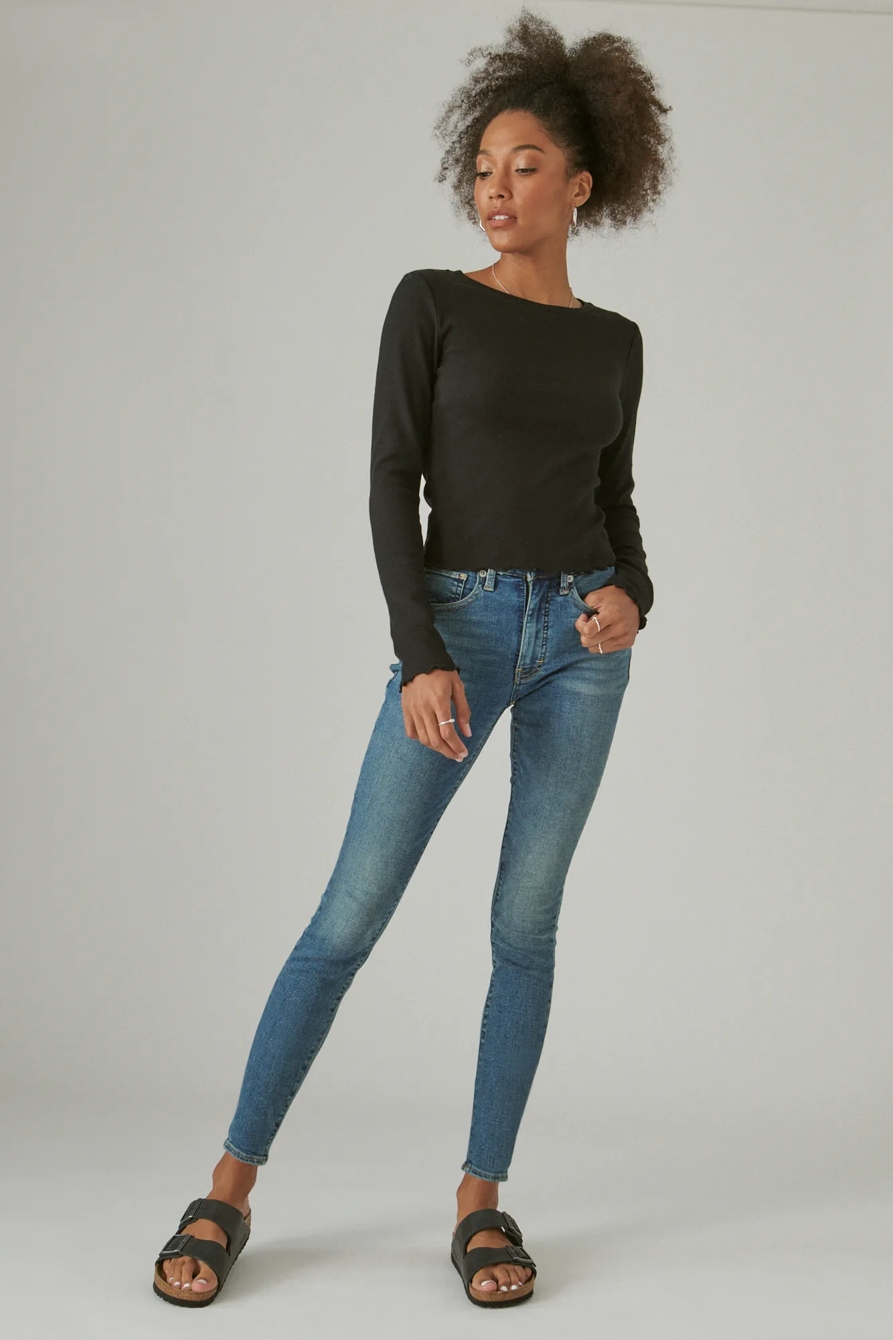 LONG SLEEVE RIBBED CREW, image 2
