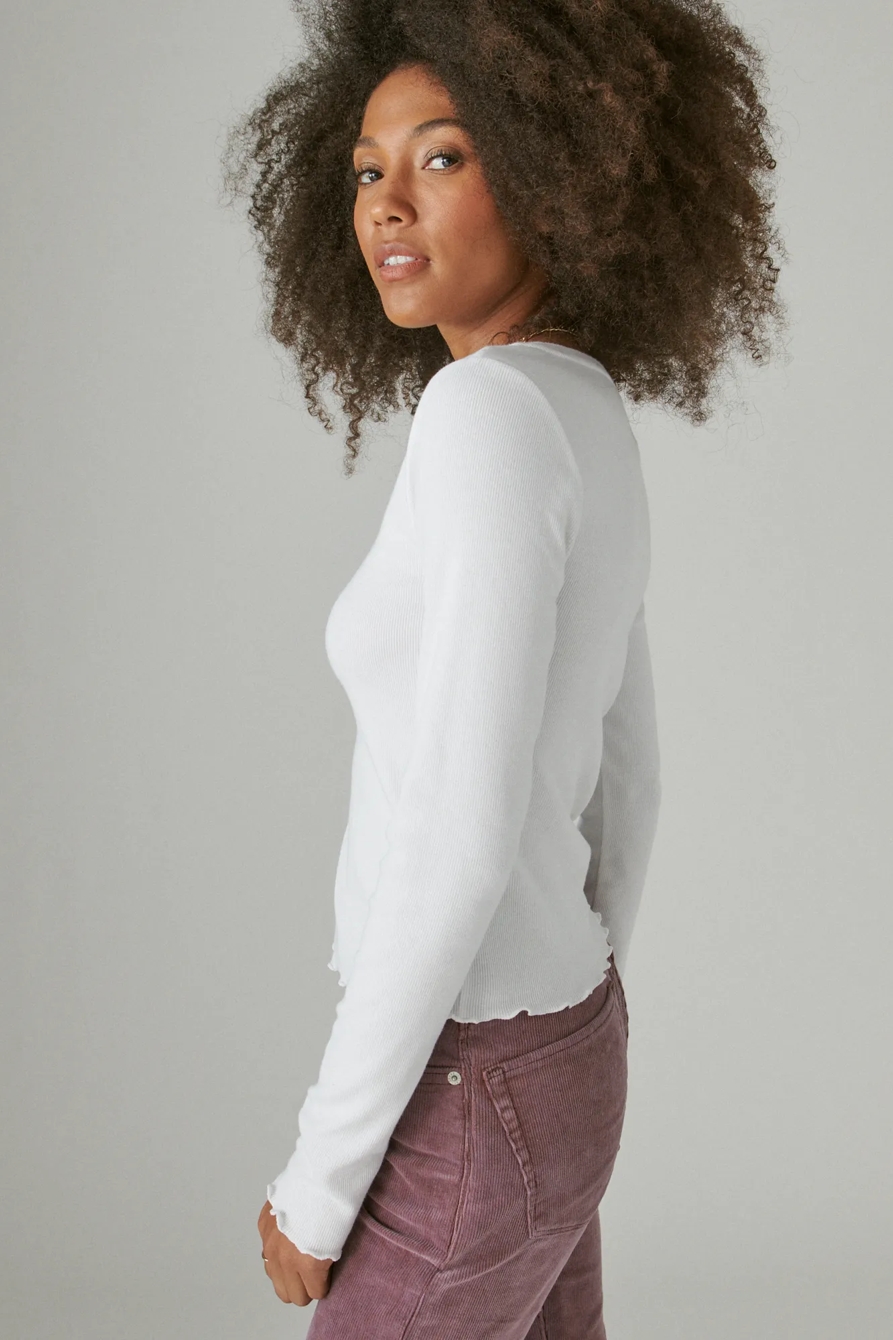 LONG SLEEVE RIBBED CREW, image 3