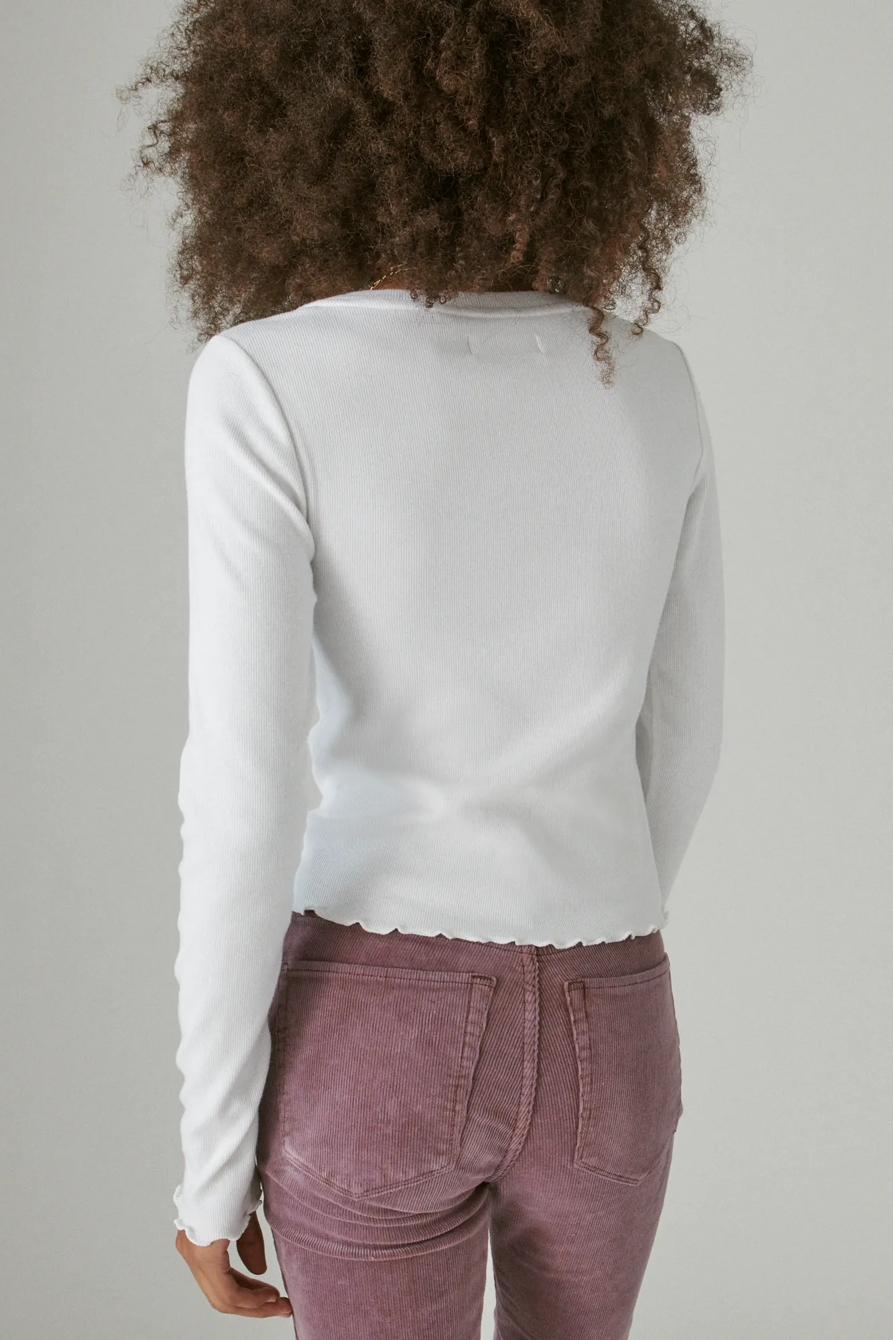 LONG SLEEVE RIBBED CREW, image 4