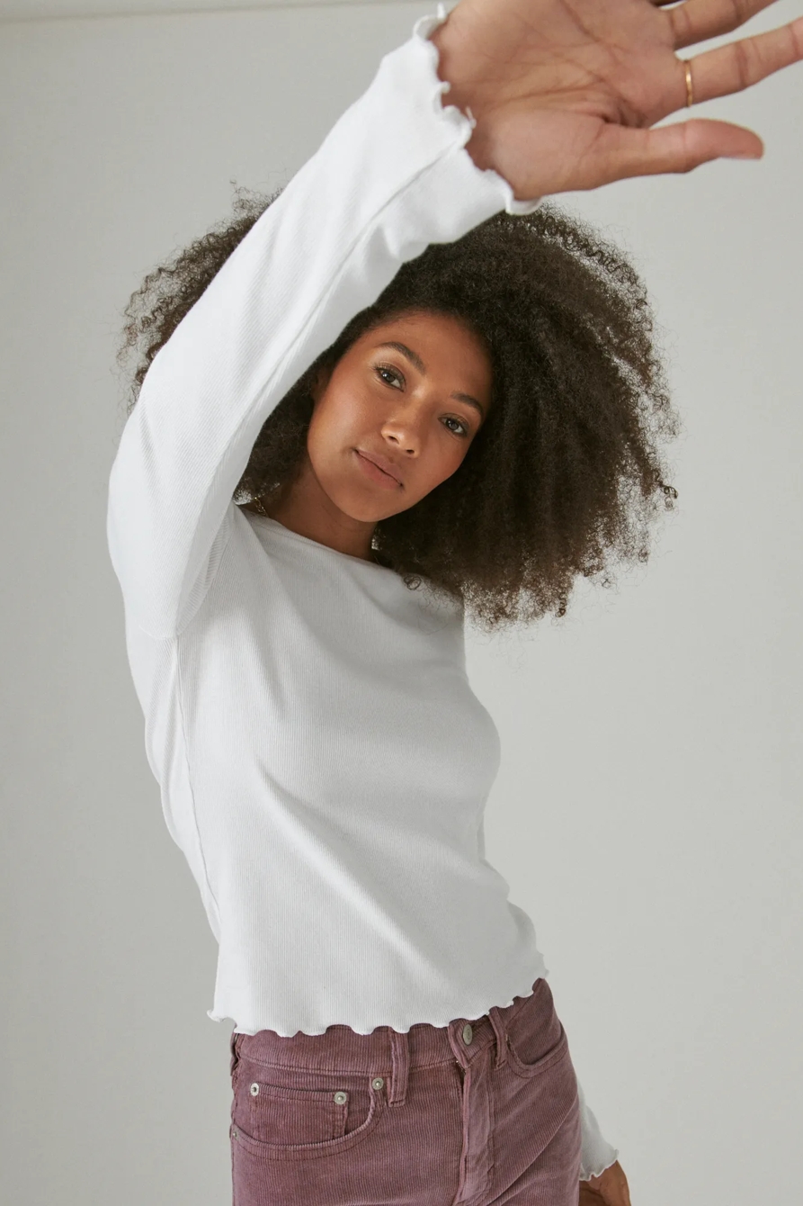 LONG SLEEVE RIBBED CREW, image 6