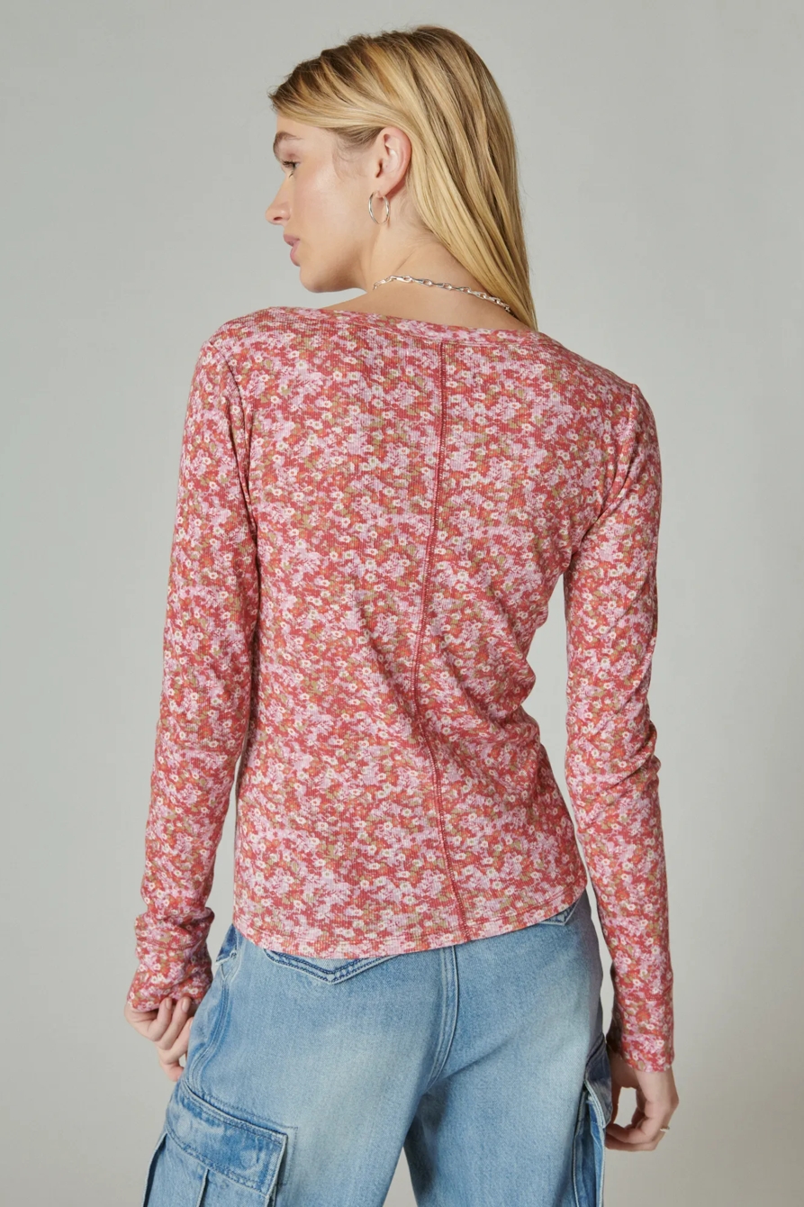 LONG SLEEVE RIBBED SNAP HENLEY, image 4