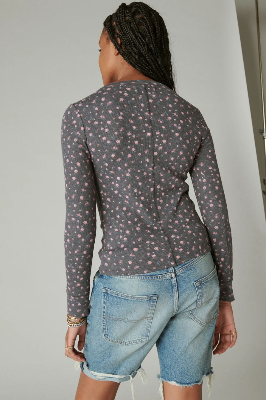 LONG SLEEVE RIBBED SNAP HENLEY, image 3