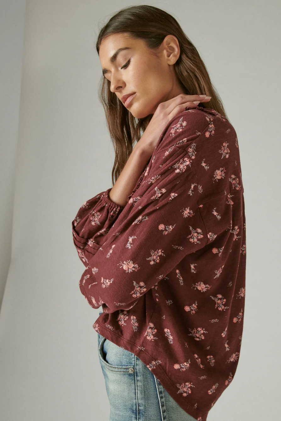 LONG SLEEVE PINTUCK YOKE TOP, image 3