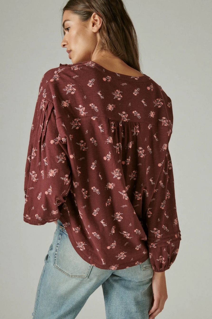 LONG SLEEVE PINTUCK YOKE TOP, image 4