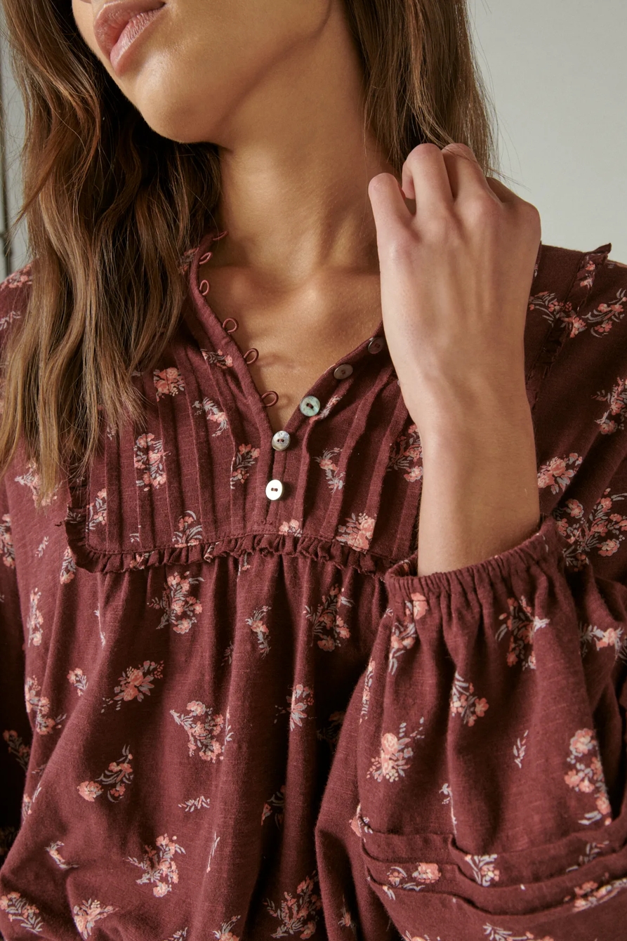 LONG SLEEVE PINTUCK YOKE TOP, image 5